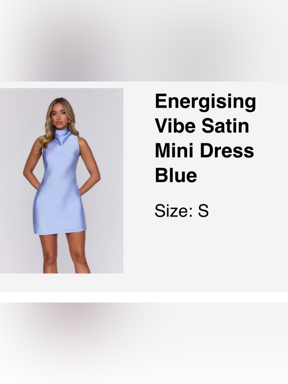 Energising Vibe Satin Mini Dress - Blue